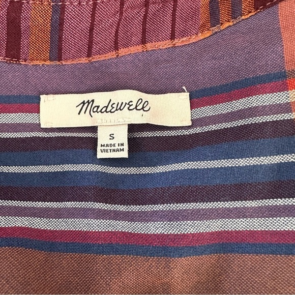 Madewell plaid crew neck button front dolman cut flannel shirt small - Picture 7 of 8